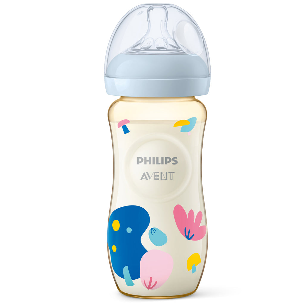 PPSU natural simulation milk bottle for children from 6 months old (330ml-single)