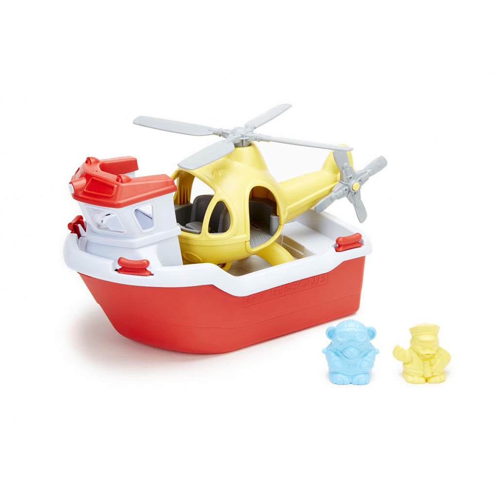 Đồ chơi Green Toys trực thăng và tàu cứu hộ