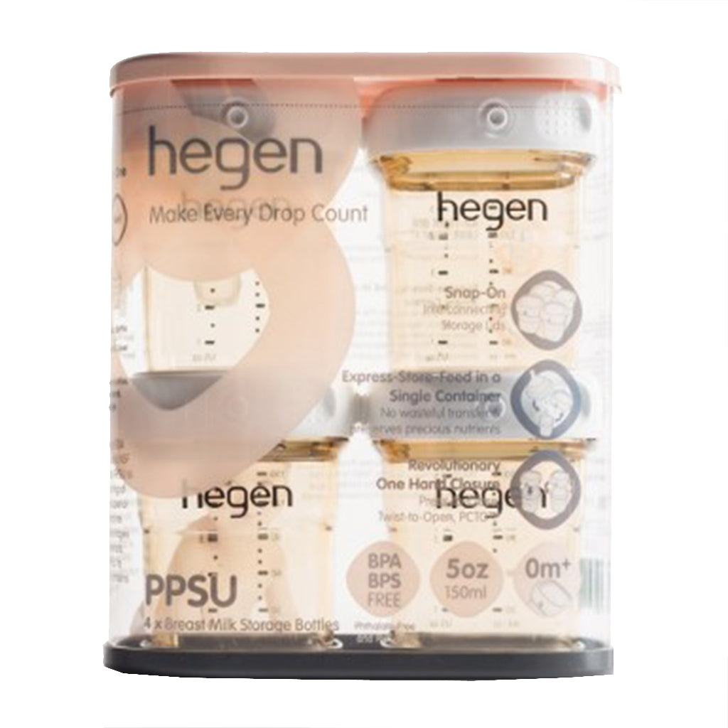 Bình Lưu Sữa Hegen Ppsu 150ml Sản Màu Trắng (Bộ 4 Bình)