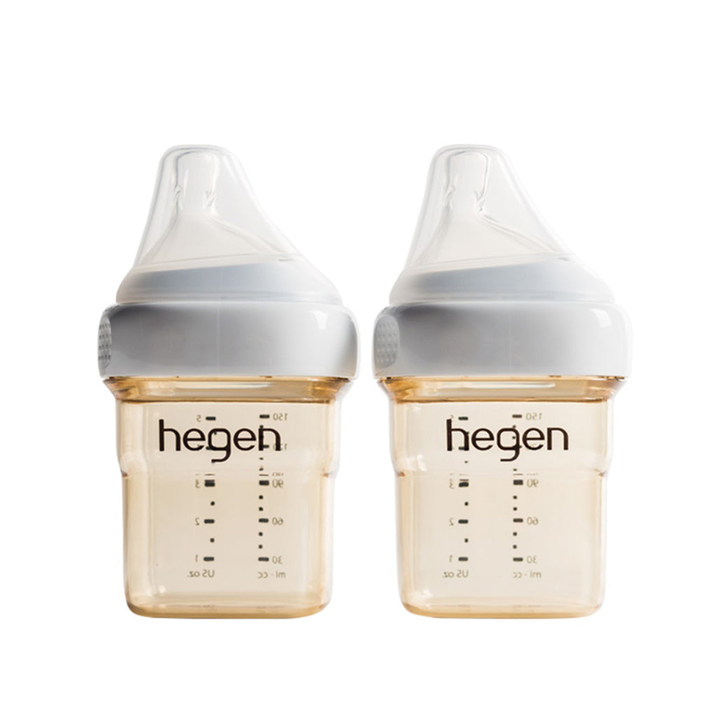 Set of 2 Hegen Ppsu Milk Bottles 150ml Nipple Size S From 1 - 3 Months, White