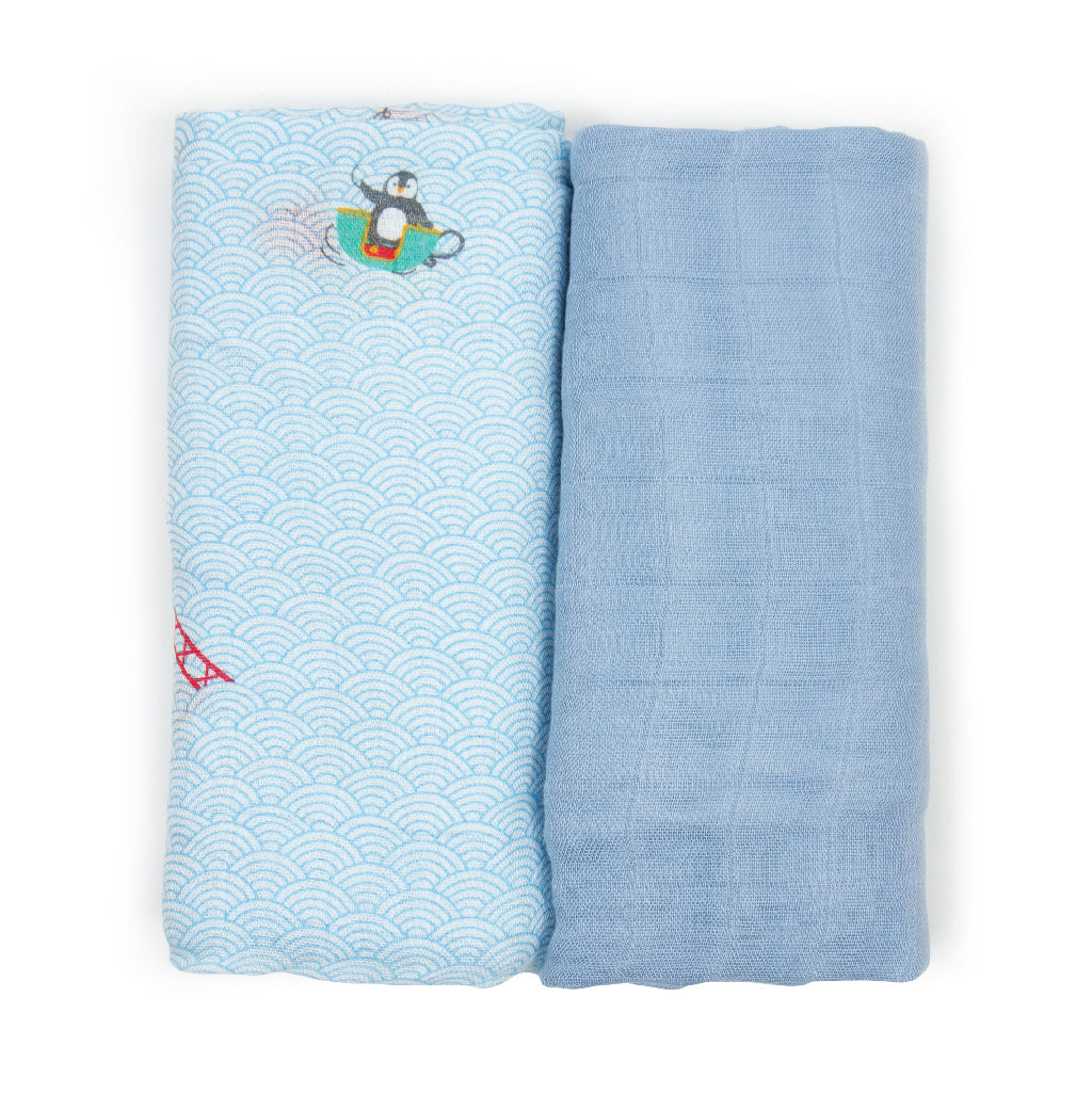 Little Rei X Maison Q Baby Wrap with Festive Pattern