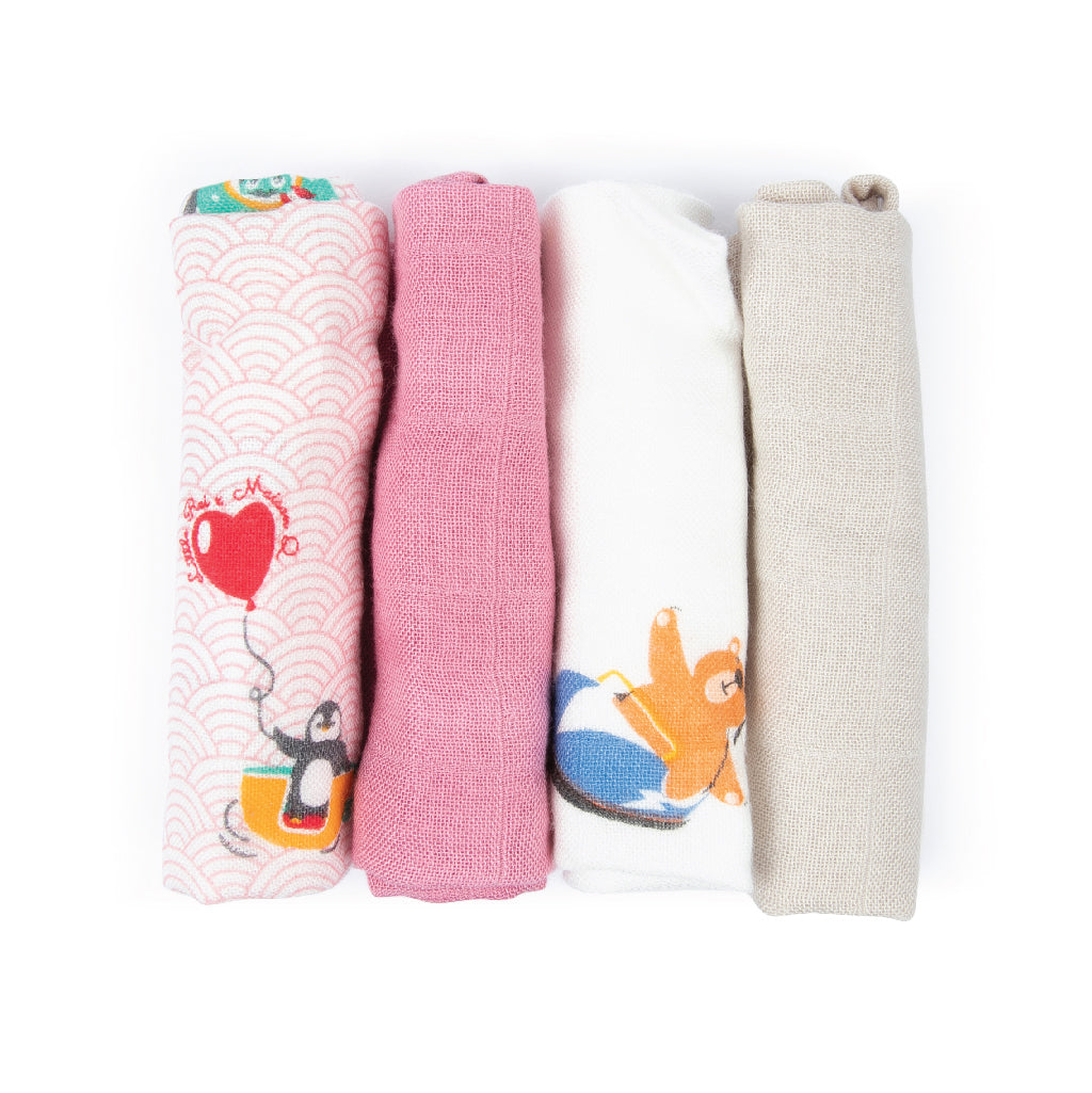 Little Rei X Maison Q Towel with Festival Pattern