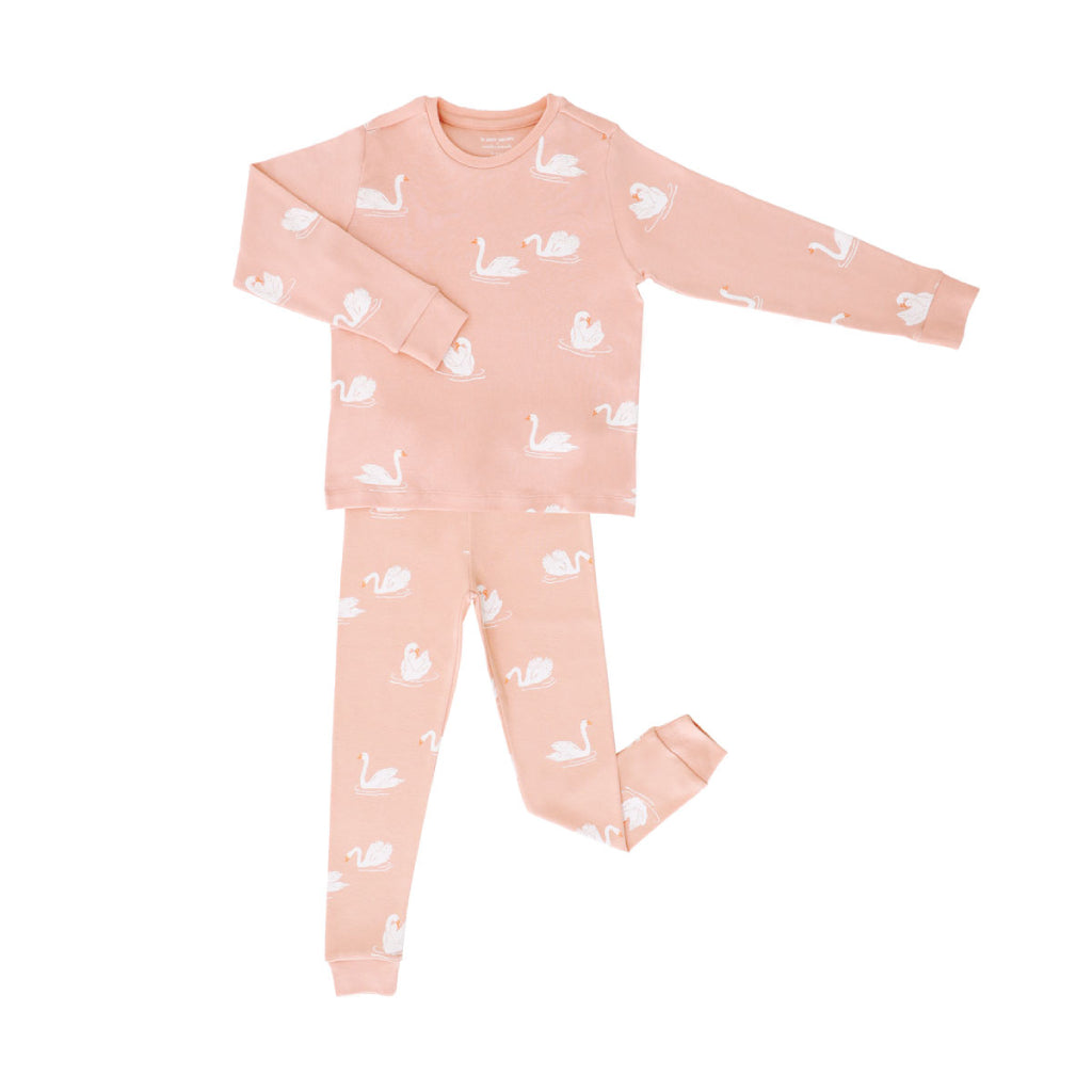 Motherswork X Le Petit Society Swan Print Long Sleeve Organic Pajamas Set