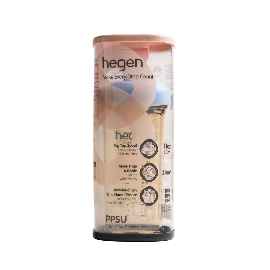 Bình Uống Nước Hegen Ppsu 330ml Nắp Màu