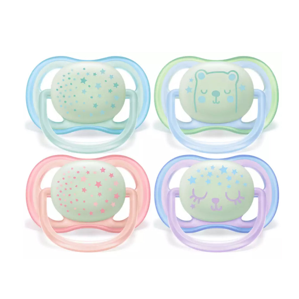 Night Pacifier for Babies 0-6 Months Old (Double Blister)