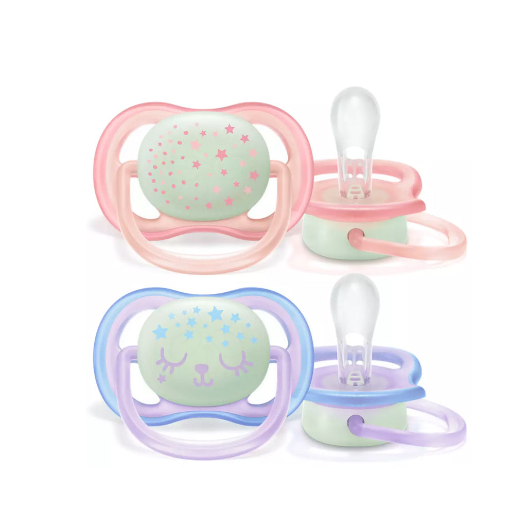 Night Pacifier for Babies 0-6 Months Old (Double Blister)